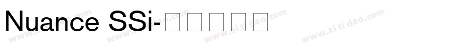 Nuance SSi字体转换
